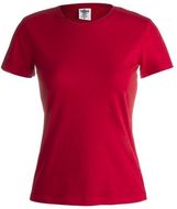 T-paita Women Colour T-Shirt "keya" WCS150, punainen liikelahja logopainatuksella